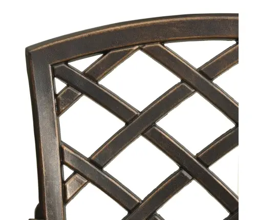 3-Daļīgs Bistro Mēbeļu Komplekts, Liets Alumīnijs, Bronza Vidaxl