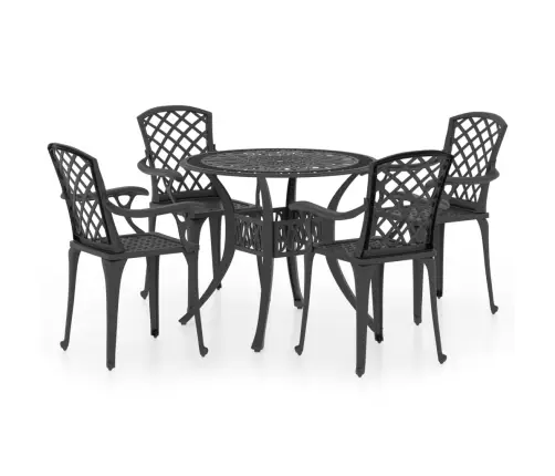 5-Osaline Bistrookomplekt, Valualumiinium, Must