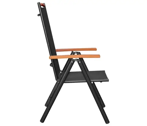 5-Osaline Aiamööblikomplekt, Alumiinium, Must