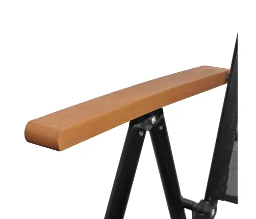 5-Osaline Aiamööblikomplekt, Alumiinium, Must