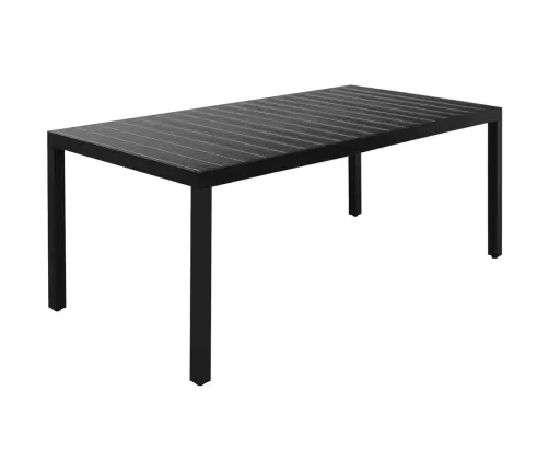 Sodo Valgomojo Baldų Komplektas, 9 Dalių, Juodas, Aluminis