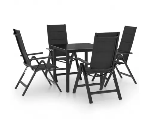 5-Daļīgs Dārza Mēbeļu Komplekts, Antracītpelēks, Alumīnijs Vidaxl