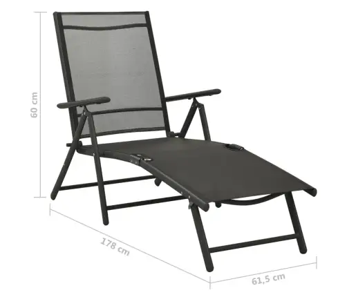 Sodo Poilsio Komplektas, 9 Dalių, Juodos Ir Antracito Spalvos