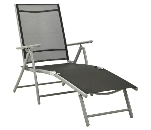 9-Daļīgs Dārza Atpūtas Mēbeļu Komplekts, Melns, Sudrabains Vidaxl