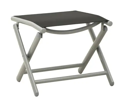 9-Daļīgs Dārza Atpūtas Mēbeļu Komplekts, Melns, Sudrabains Vidaxl