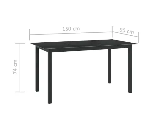 10-Daļīgs Dārza Mēbeļu Komplekts, Melns, Antracītpelēks Vidaxl