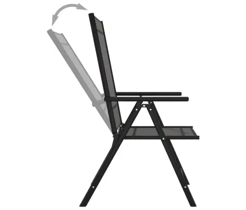 10-Daļīgs Dārza Mēbeļu Komplekts, Melns, Antracītpelēks Vidaxl