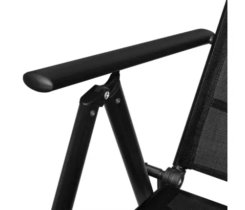 5-Daļīgs Dārza Mēbeļu Komplekts, Alumīnijs, Melns Vidaxl