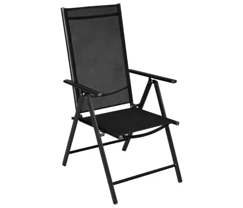 3-Osaline Bistrookomplekt, Alumiinium Ja Textilene, Must