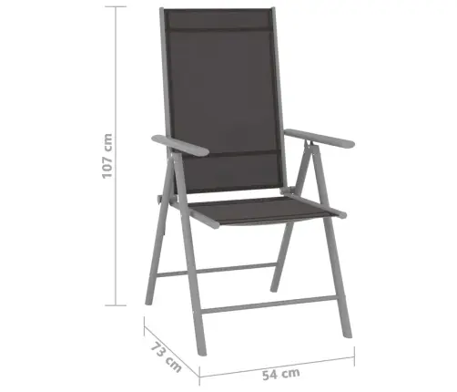 3-Daļīgs Bistro Mēbeļu Komplekts, Alumīnijs, Tekstilēns Vidaxl