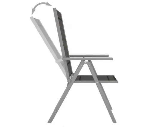 3-Daļīgs Bistro Mēbeļu Komplekts, Alumīnijs, Tekstilēns Vidaxl