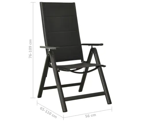 Bistro Baldų Komplektas, 3 Dalių, Juodos Ir Antracito Spalvos