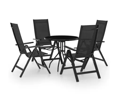 5-Daļīgs Bistro Mēbeļu Komplekts, Melns, Antracītpelēks Vidaxl 5-Daļīgs Bistro Mēbeļu Komplekts, Melns, Antracītpelēks Vidaxl