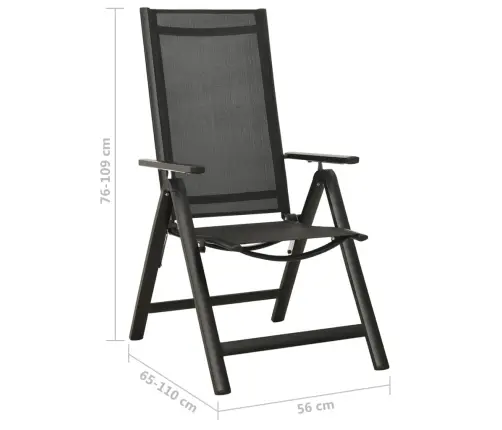 5-Daļīgs Bistro Mēbeļu Komplekts, Melns, Antracītpelēks Vidaxl 5-Daļīgs Bistro Mēbeļu Komplekts, Melns, Antracītpelēks Vidaxl