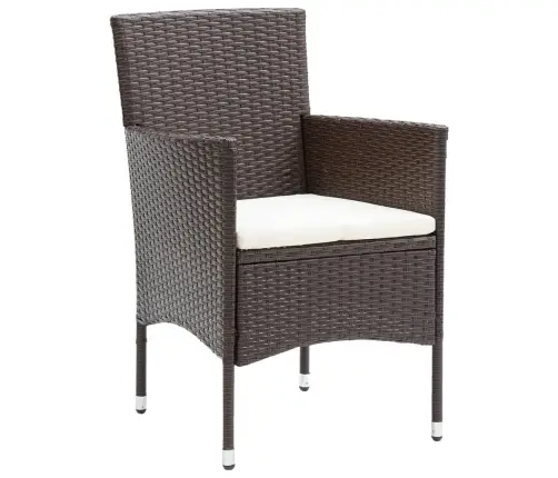 7-Daļīgs Dārza Mēbeļu Komplekts, Brūna Pe Rotangpalma Vidaxl