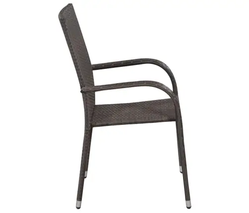 7-Daļīgs Dārza Mēbeļu Komplekts, Brūna Pe Rotangpalma Vidaxl