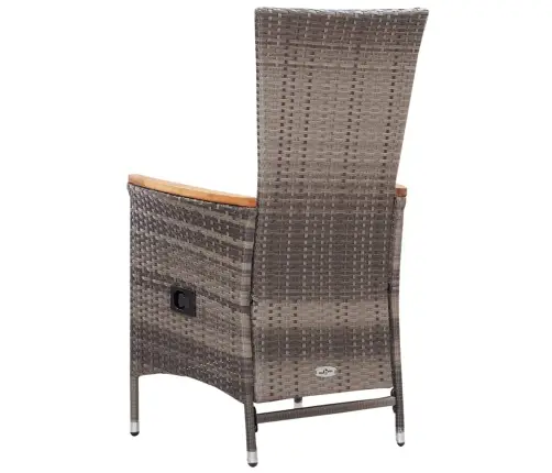 7-Daļīgs Dārza Mēbeļu Komplekts, Pelēka Pe Rotangpalma Vidaxl