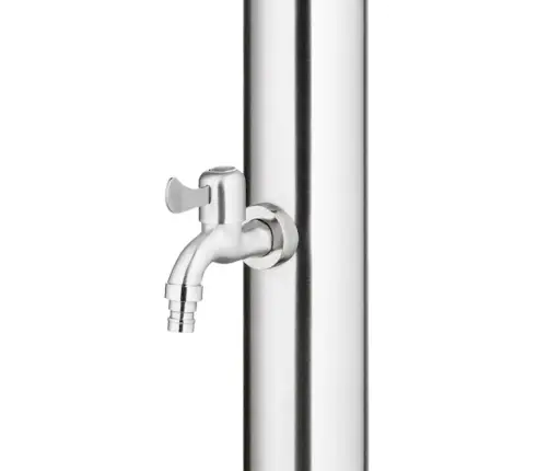 Dārza Duša Ar Brūnu Pamatni, 220 Cm, Nerūsējošs Tērauds Vidaxl