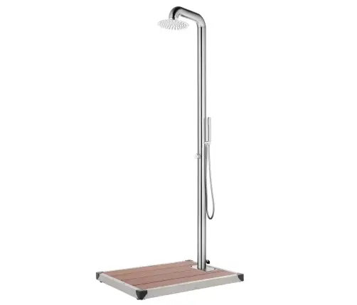 Dārza Duša Ar Brūnu Pamatni, 230 Cm, Nerūsējošs Tērauds Vidaxl