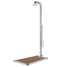 Dārza Duša Ar Brūnu Pamatni, 230 Cm, Nerūsējošs Tērauds Vidaxl