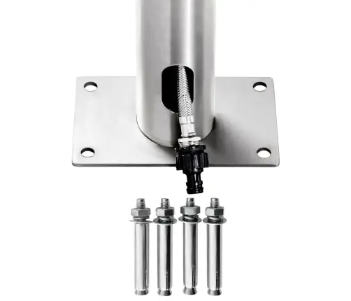 Dārza Duša Ar Brūnu Pamatni, 225 Cm, Nerūsējošs Tērauds Vidaxl