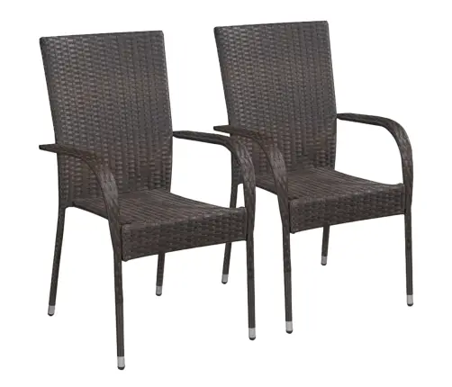 3-Osaline Aiamööbli Komplekt, Polürotang, Pruun