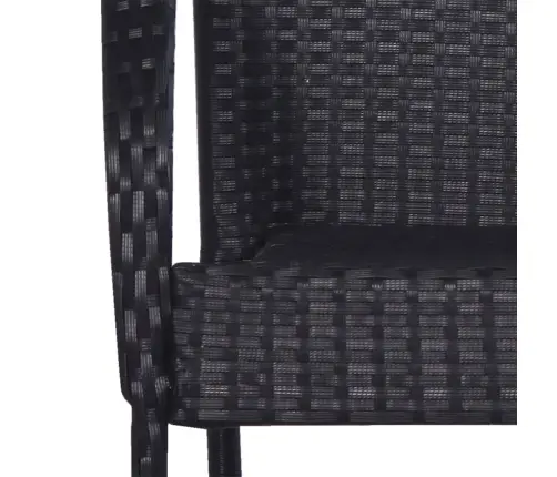 5-Osaline Aiamööbli Komplekt, Polürotang, Must