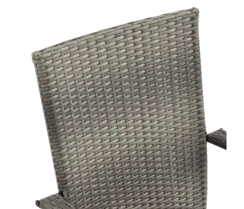 5-Daļīgs Dārza Mēbeļu Komplekts, Pelēka Pe Rotangpalma Vidaxl