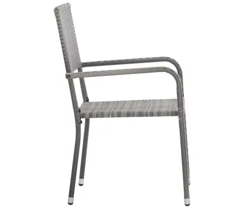 3-Osaline Aiamööblikomplekt, Polürotang, Hall