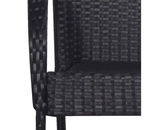 7-Daļīgs Dārza Mēbeļu Komplekts, Melna Pe Rotangpalma Vidaxl