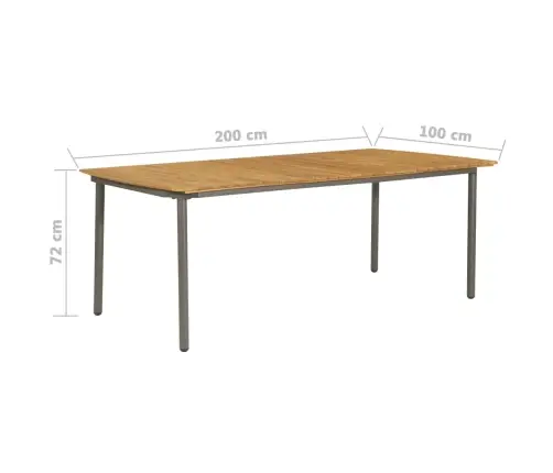 9-Osaline Aiamööbli Söögikomplekt, Polürotang, Pruun