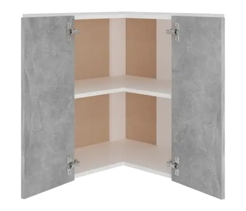 Pakabinama Kampinė Spintelė,  “Lyon",  Betono Pilka,  57X57X60Cm