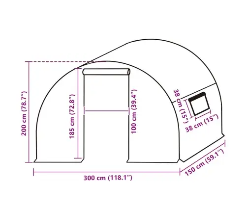 Siltumnīcas Rezerves Pārsegs, (4,5 M²), 3X1,5X2 M, Caurspīdīgs Vidaxl