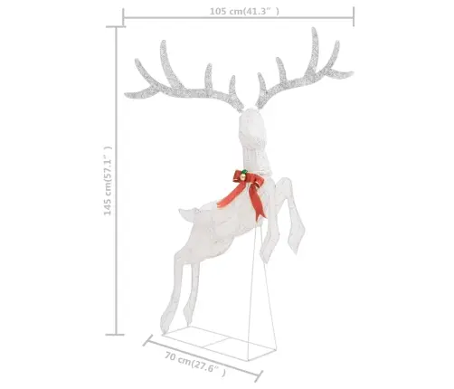 Ziemassvētku Dekorācija, Ziemeļbriedis, 120 Vēsi Baltas Led Vidaxl