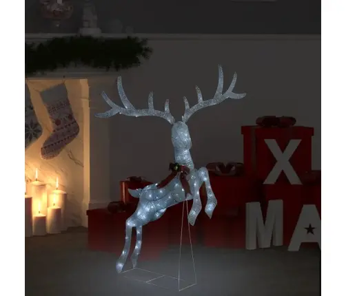 Ziemassvētku Dekorācija, Ziemeļbriedis, 120 Vēsi Baltas Led Vidaxl