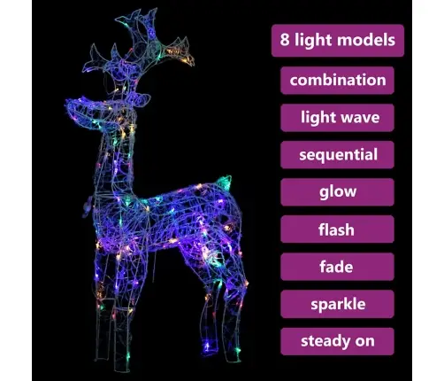 Ziemassvētku Dekorācija, Ziemeļbriedis, 90 Led, 60X16X100 Cm Vidaxl