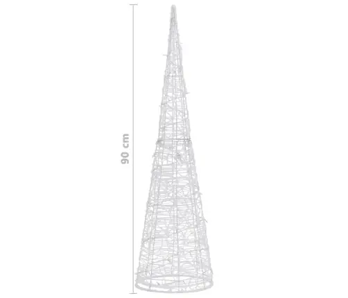 Akrilinė Led Dekoracija Piramidė, Mėlynos Spalvos, 90Cm