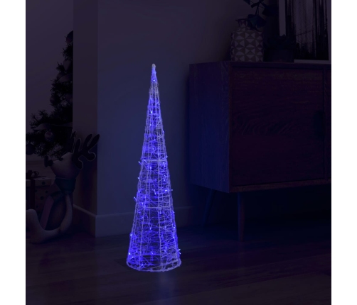 Led Lampiņu Dekorācija, Akrils, Piramīda, 90 Cm, Zila Vidaxl