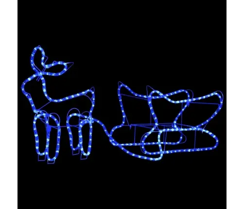 Ziemassvētku Dekorācija, Ziemeļbrieži Un Kamanas, 252 Led Vidaxl