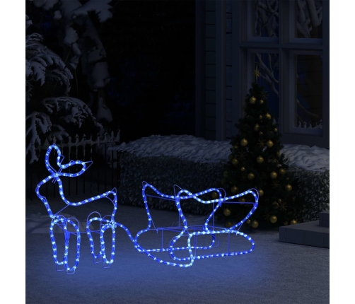 Ziemassvētku Dekorācija, Ziemeļbrieži Un Kamanas, 252 Led Vidaxl