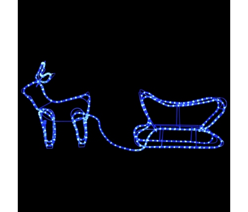Ziemassvētku Dekorācija, Ziemeļbrieži Un Kamanas, 252 Led Vidaxl
