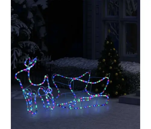 Põhjapõdrad Saaniga, Jõulukaunistus Õue, 252 Ledi