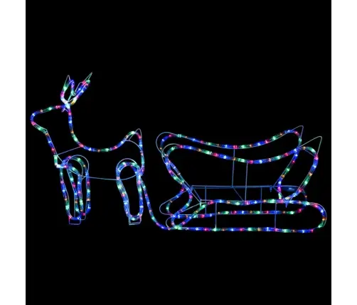 Põhjapõdrad Saaniga, Jõulukaunistus Õue, 252 Ledi