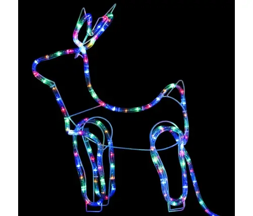 Põhjapõdrad Saaniga, Jõulukaunistus Õue, 252 Ledi