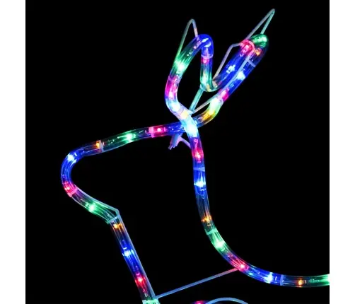 Põhjapõdrad Saaniga, Jõulukaunistus Õue, 252 Ledi