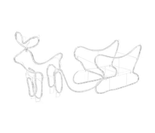 Põhjapõdrad Saaniga, Jõulukaunistus Õue, 252 Ledi