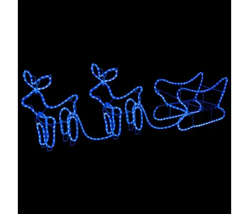 Ziemassvētku Dekorācija, Ziemeļbrieži Un Kamanas, 576 Led Vidaxl