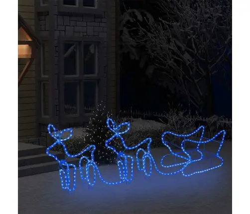 Ziemassvētku Dekorācija, Ziemeļbrieži Un Kamanas, 576 Led Vidaxl