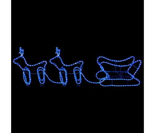 Ziemassvētku Dekorācija, Ziemeļbrieži Un Kamanas, 576 Led Vidaxl