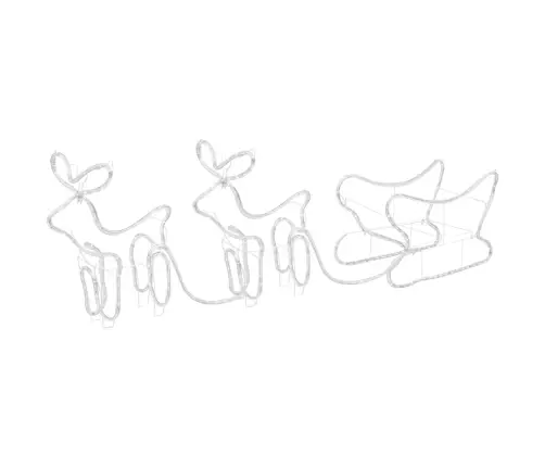 Ziemassvētku Dekorācija, Ziemeļbrieži Un Kamanas, 576 Led Vidaxl